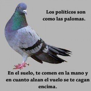 cartaz de políticos na Espanha 