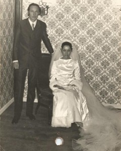 Foto de casamento de Fernando Albrecht com Maria da Graça Pires Freire Albrecht, em 1971