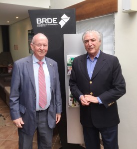 Odacir Klein e o presidente Michel Temer 