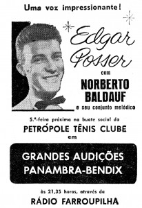 pozzer com Baldauf - anuncio de jornal decada de 60