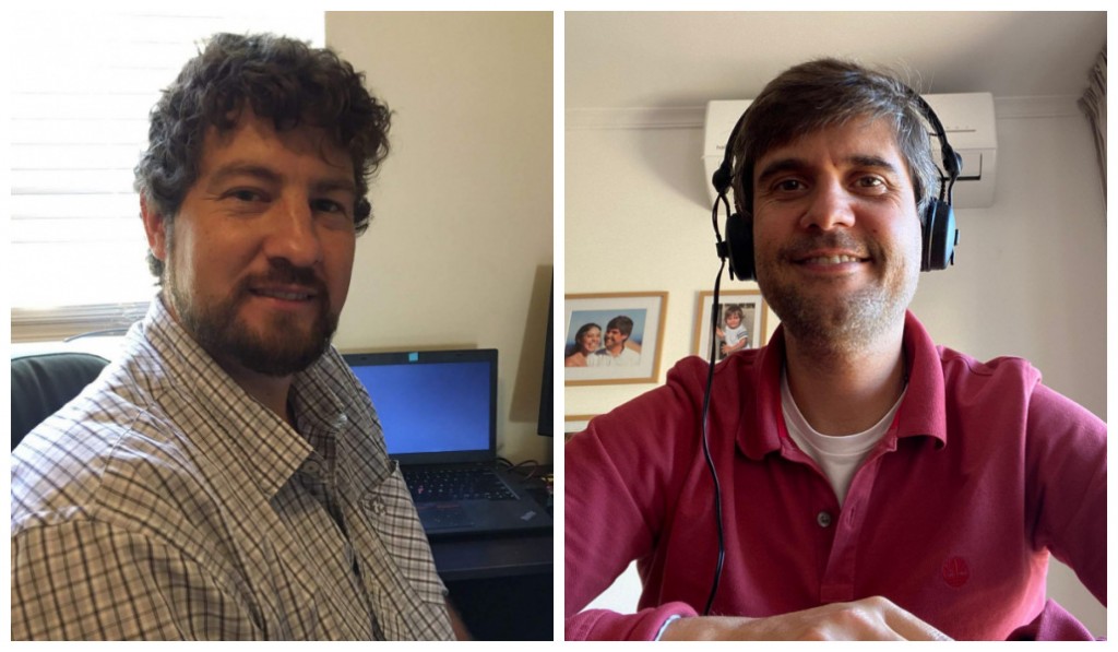Allan Popak (à esq.) Tiago Alves moram nos EUA e Portugal, respectivamente  (Arquivo pessoal)